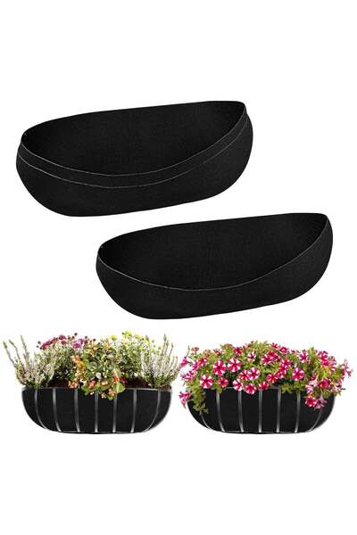 Generic Excefore 24 Inch Planter Basket Liners Fabric Window Box Liners Felt Trough Planter Liner Replaceme
