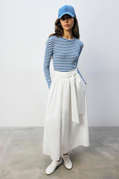 Touché Privé 100% Cotton Striped Basic Knitted Tshirt