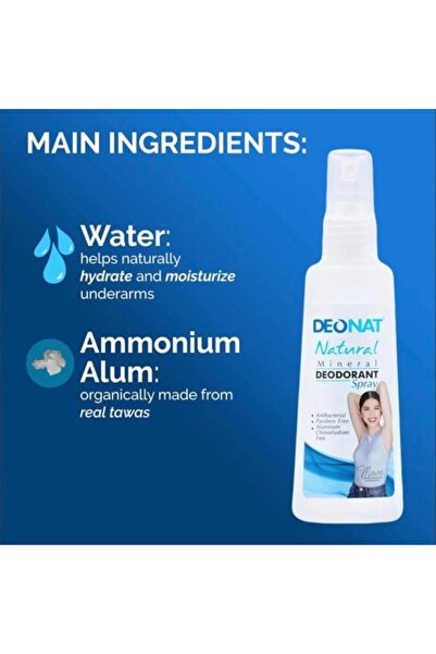 DEONAT Natural Mineral Deodorant Underarm Spray 100ml