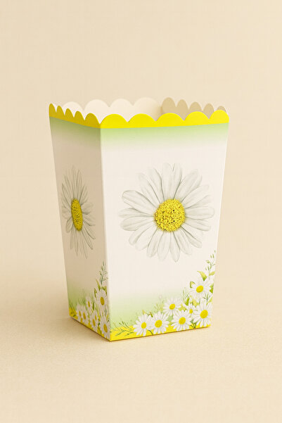 Partifabrik Кутия за царевица с мотив маргаритка, 8 броя
