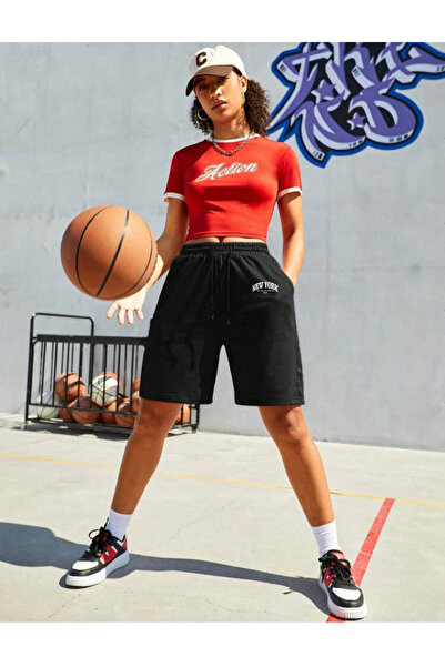 Superlife Süperlife Women's New York Printed Standard ® Snake Mold Shorts Spr25Srk085