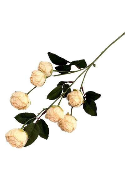 Generic 7 Blossoms Lifelike Artificial Roses for Your Home Decor Champagne