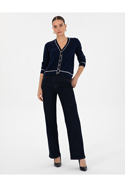 Pierre Cardin Lacivert Slim Fit Triko Hırka 50316344-VR033