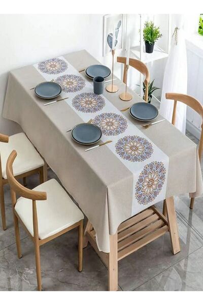 Generic HomarKet Rectangle Tablecloth 140x180cm/55x71inWrinkle Free PVC Table Cloths Cover Rectangular Seat