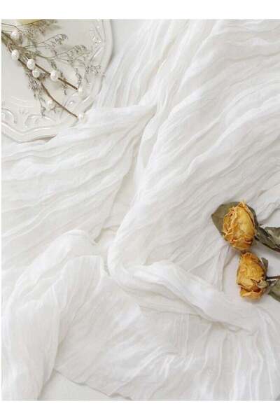 Generic White Cheesecloth Table Runner 35x120 Inches Gauze Table Runner for Centerpiece Bridal Shower Weddi