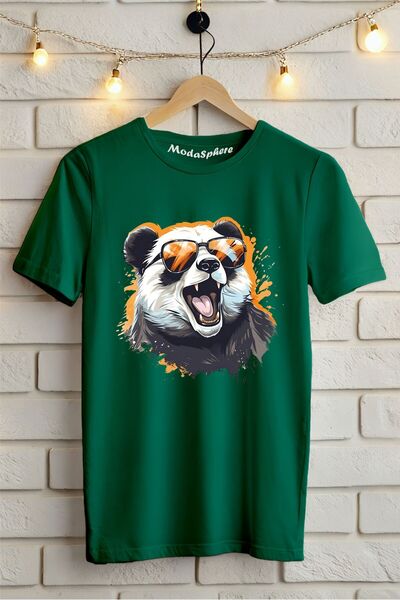 AR&YOS Panda Printed Unisex Oversize T-Shirt