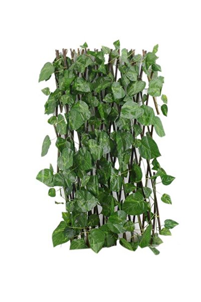 Generic Artificial Plant Leaves Wooden Fence Green