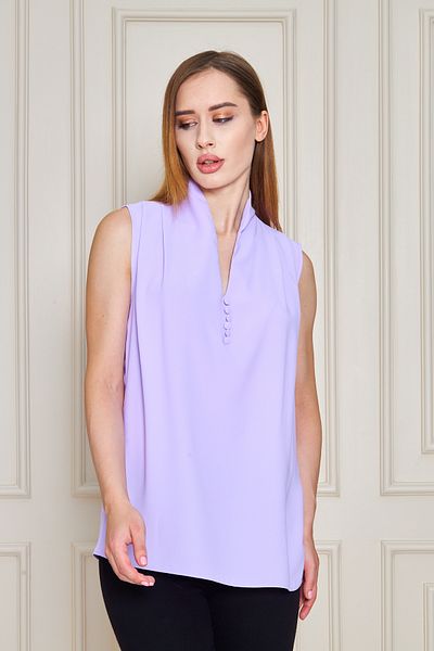 UNIQUE LADY Women's Stylish Button Detailed Sleeveless Blouse - Office & Casual Combination