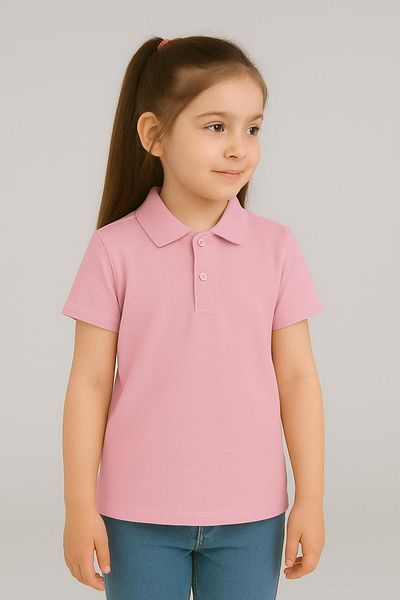 FERRY BUTİK Unisex Children's Polo Neck Short Sleeve School T-Shirt