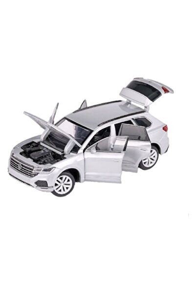 Tayumo Mașină mecanică din metal, Volkswagen Touareg, scară 1:32, gri, 15 cm