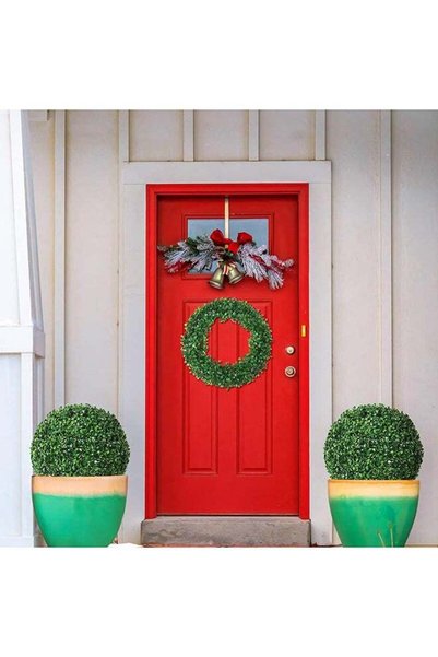 Generic Hometaste Artificial Topiary Grass Balls Lifelike Boxwood For Home Ho...