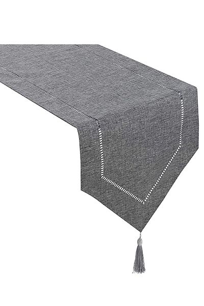 Generic KASTWAVE Decorative Linen Table Runner with Tassels Tabletop Collection Table Runners for Everyday