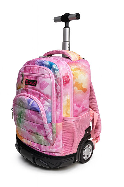 nuzki حقيبة مدرسية بعجلات، للبنات والأولاد، حقيبة سفر بعجلات للأطفال، متعددة ...