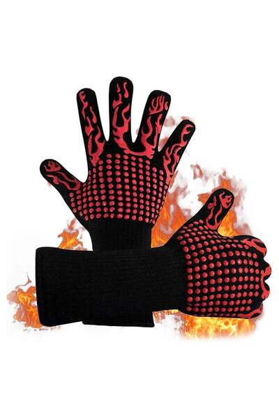 Generic BBQ Gloves,1472â„‰(800â„ƒ) Extreme Heat Resistant Grill Gloves,14 inch Ultra-Long Wrist Cooking Glo