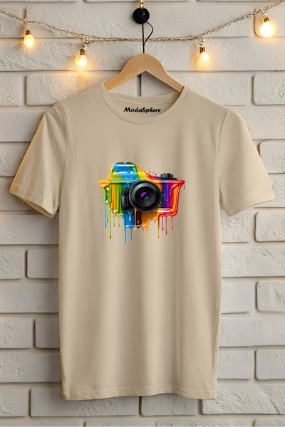 AR&YOS Κάμερα με στάμπα Unisex Oversize T-shirt