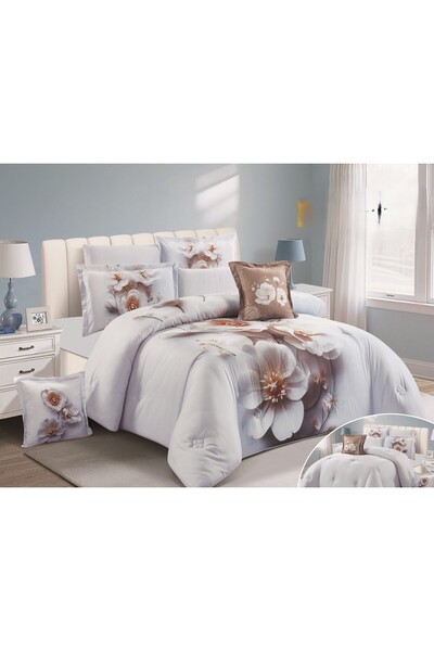 SNOOZYL Luxury 3D printed summer filling double bed sheet made of microfiber, 240*260 cm