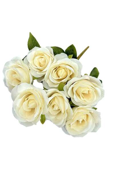 Generic Artificial Beige Rose Bouquet for Luxurious Decor