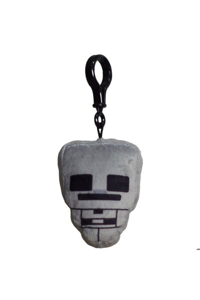 MINECRAFT Jucarie de plus Minecraft, gri 8cm cu breloc si 2 etichete