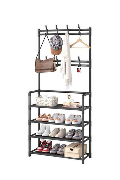ELEGANT HOME 5-Tier Shoe Rack Organizer 80×26×153cm