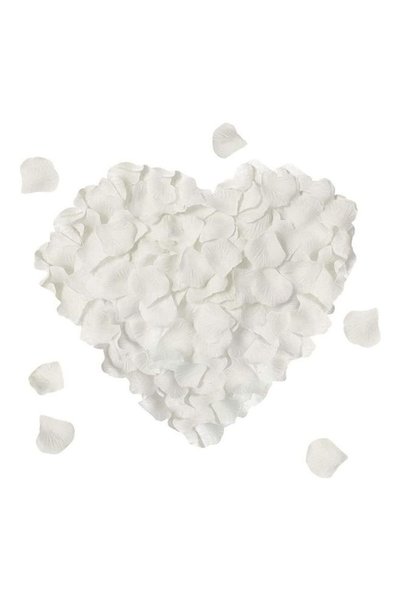 Generic 1000 Pcs Artificial Silk Rose Petals White