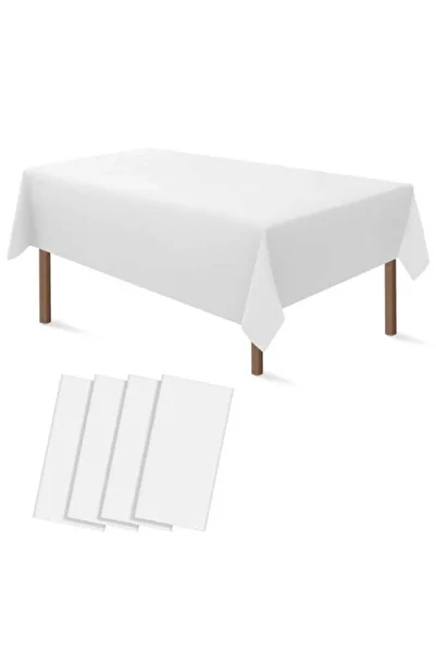 Generic 4 Pack Disposable Plastic Tablecloth for Rectangle Tables Waterproof Decorative Table Cover for Kit