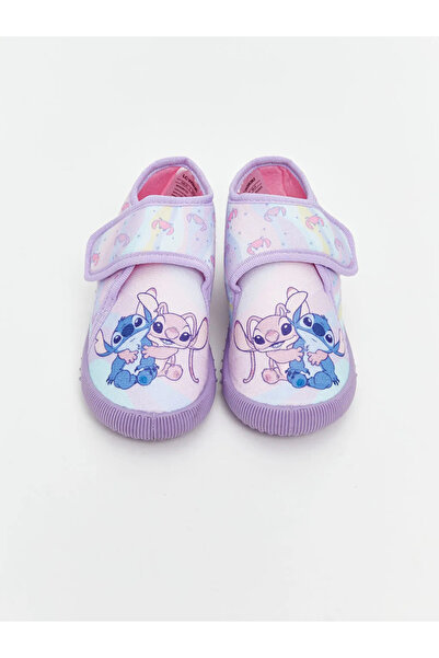 LC Waikiki Lila Lilo Ve Stitch Baskılı Kız Bebek Panduf