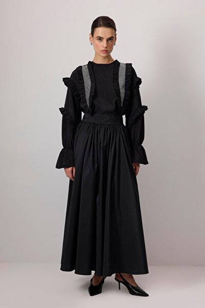 Touché Privé TAŞ İŞLEMELİ FIRFIRLI KUPRA TUNİK