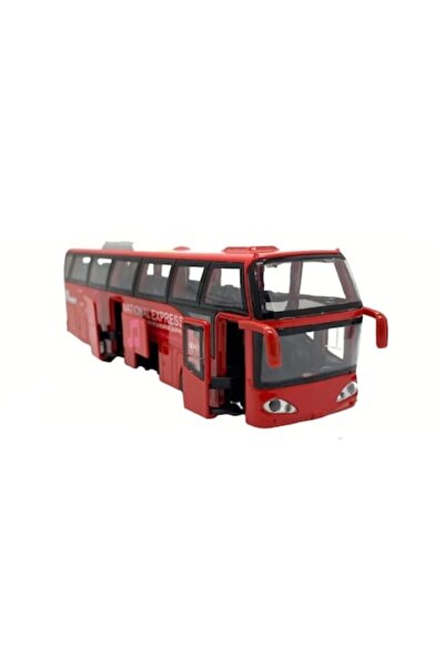 OEM Jucărie metalică Autocar National Express cu sunete, roșie, 21 cm