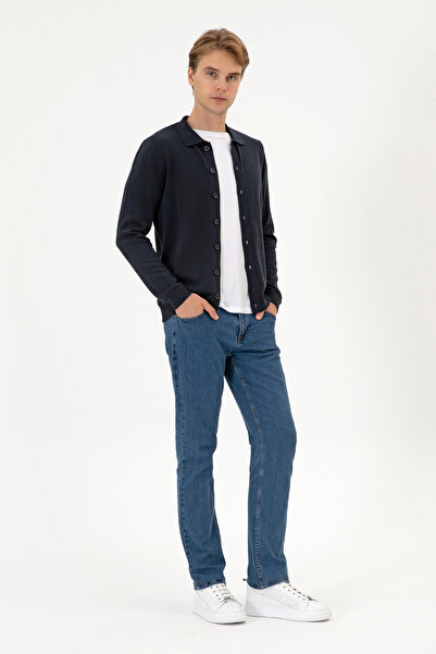 U.S. Polo Assn. Erkek Lacivert Basic Triko Hırka 50313690-VR033