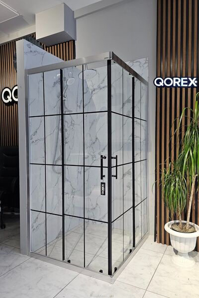 Qorex - - KAROLAJ 6 Mm ( BOYA ÇIKMAZ ) Temper Cam Duşakabin H:190 Özel Seri Aksesuar