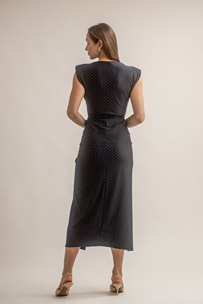 Vals VATKALI TAŞLI ÖNÜ DÜĞÜMLÜ UZUN ABİYE ELBİSE