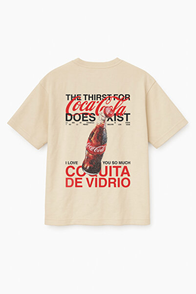 Altair Tr Beige Oversize Unisex Cola Printed T-Shirt T-Shirt