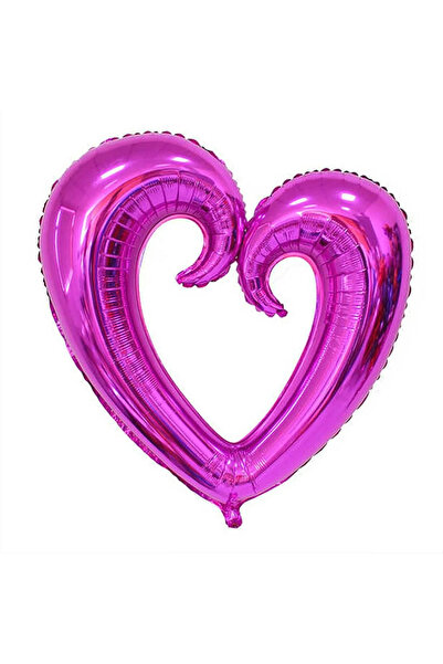 tedaks 1 قطعة 40 بوصة 100 سم بالون على شكل قلب فوشيا فارغ في المنتصف زينة أني...