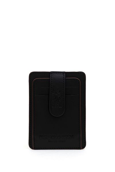 U.S. Polo Assn. Men's Black Card Holder 50314721-Vr046