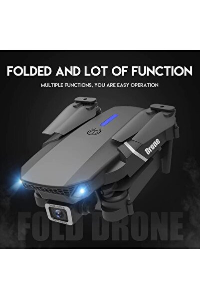 Generic E88 Pro Foldable Drone with 4K HD Dual Camera, WiFi FPV Transmission, Headless Mode, Altitude Ho