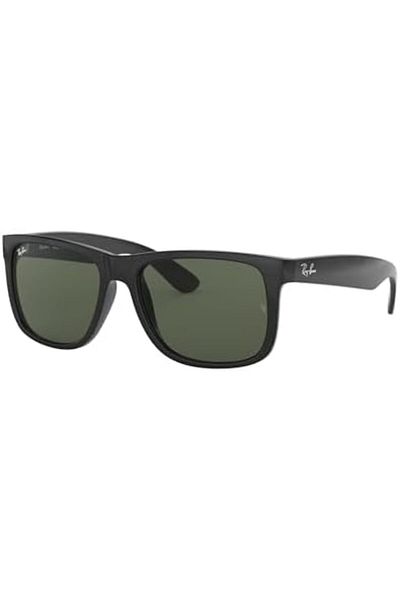 Ray-Ban Men's Justin Rectangular Sunglasses, Black, 55 mm