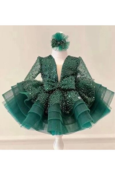 Tuğçe Şahin boncuk payet kız çocuk anne abiye elbise