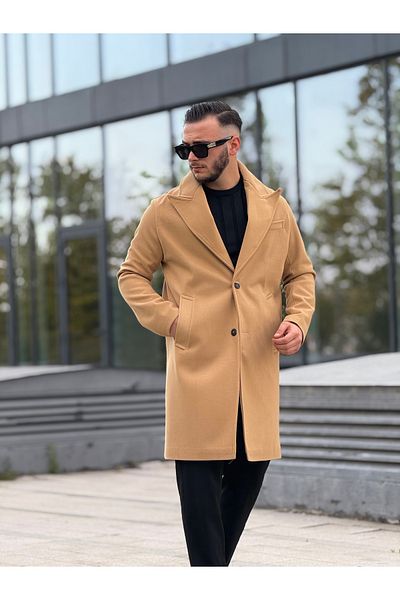 KINGAF Men's Long Spoon Coat
