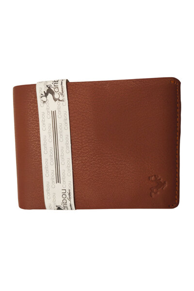 Caribou Premium Genuine Leather Wallet for Men - Brown Color