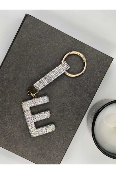 3DreaMaker Zircon Stone Charmed Letter Keychain