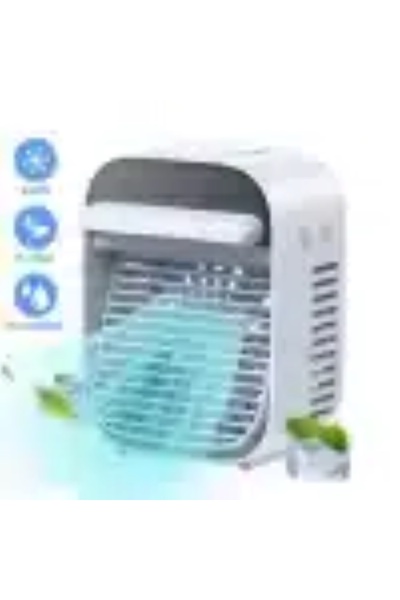 OEM Mini răcitor de aer portabil, 3 funcții - răcire, umidificare, lumină LED în 7 culori, alimentare USB