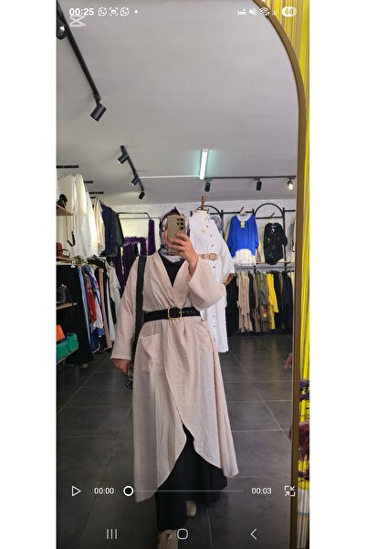 Modanındiyarı İthal keten çapraz tunik