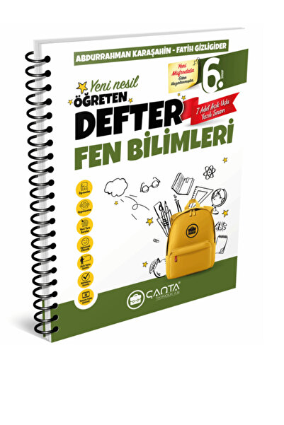 Çanta Yayıncılık Çanta Yayınları 6. Sınıf Fen Bilimleri Öğreten Defter