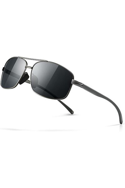 Sungate SUNGAIT Ultra Lightweight Rectangular Polarized Sunglasses