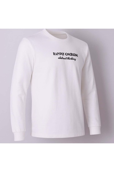 trender White Men's Sweatshirt Rapidly