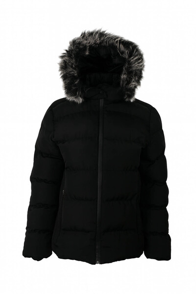 trender Palton negru de damă M2316