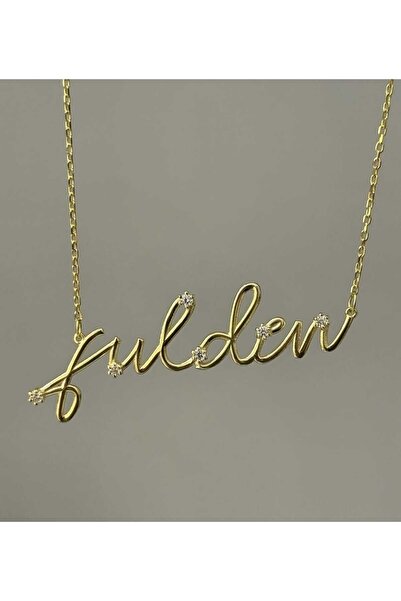 vogutima Kadın Gümüş Kolye - Taşlı Trend İsim Kişiye Özel • Işıklı Kutuda • S...