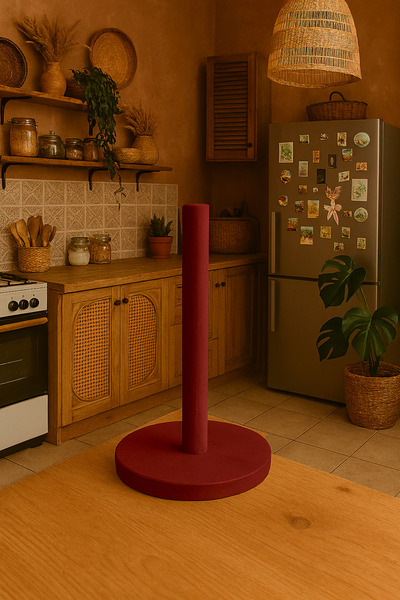 DemCey Home Wooden Paper Towel Holder, Roll Towel Holder, Napkin Holder