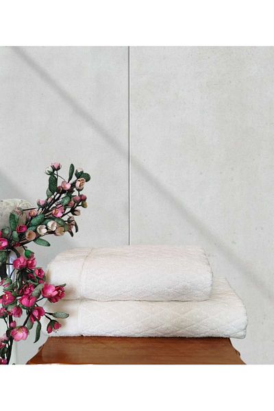 Nurpak Σετ μπάνιου Fulya 100% βαμβάκι 1 τεμάχιο 50x90 cm και 1 τεμάχιο πετσέτα μήκους 90x150 cm