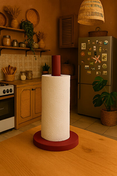 DemCey Home Wooden Paper Towel Holder, Roll Towel Holder, Napkin Holder